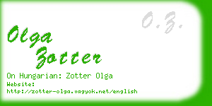 olga zotter business card